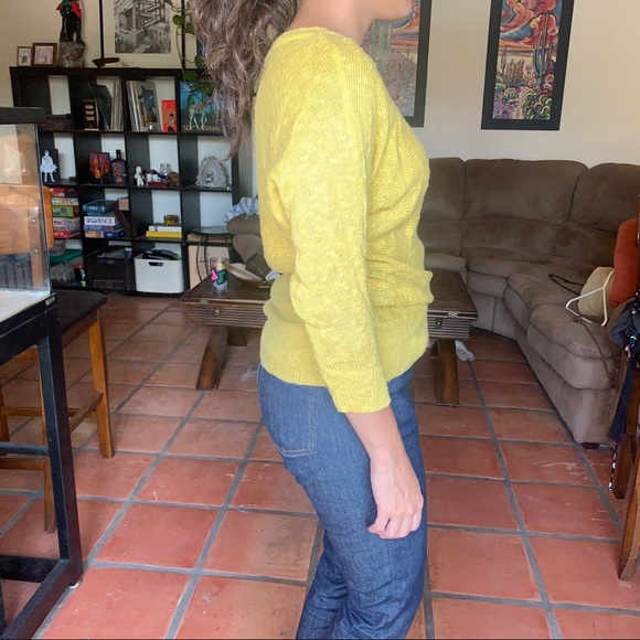 Loft Yellow Knit Sweater - Picture 2 of 3
